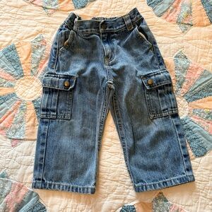 Janie and Jack Blue Cargo Denim Jeans